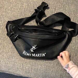 Remy Martin Black faux leather Mini Belt Bag